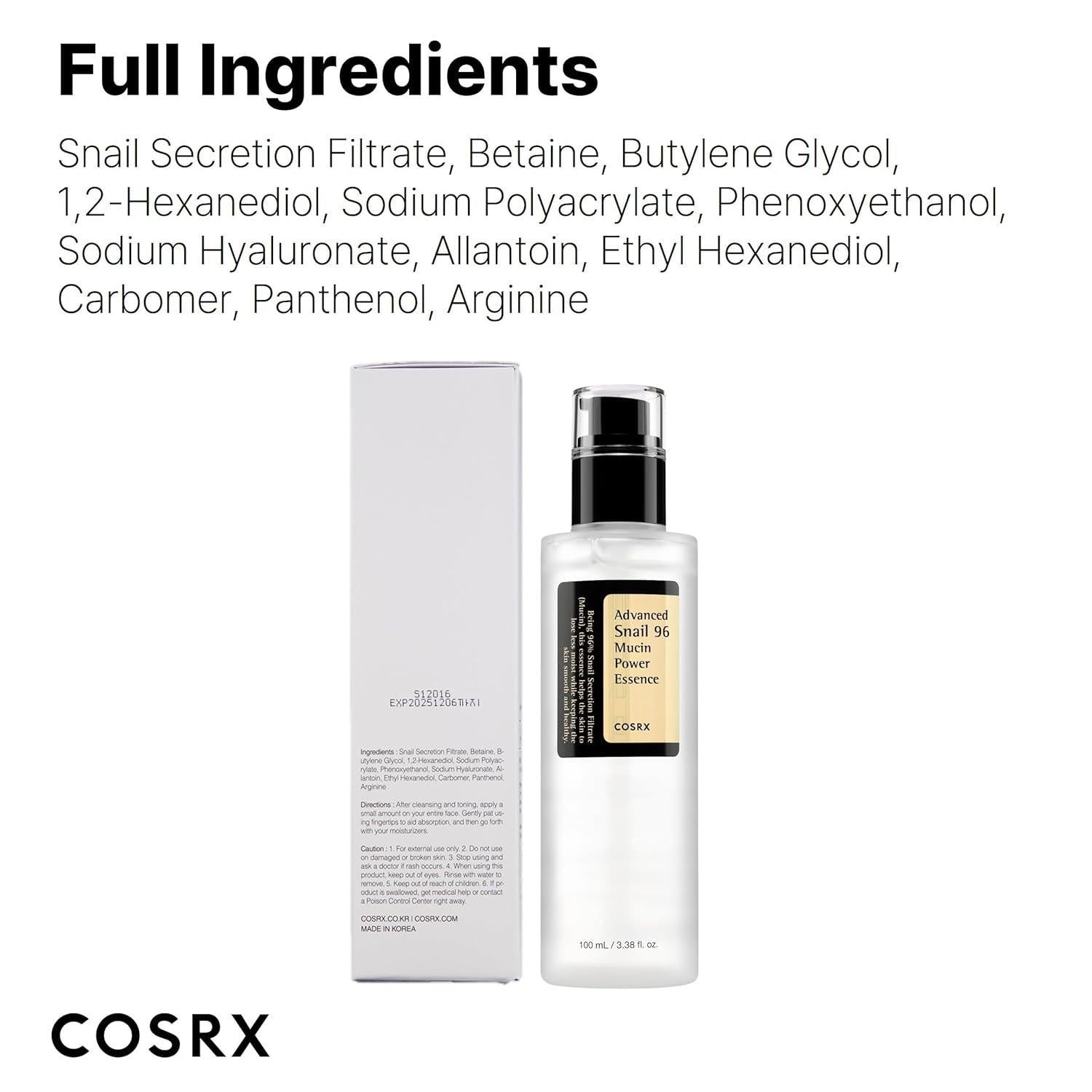 Radiance di lusso: Advanced Snail 96 Mucin Power Essence (100 ml) | COSRX