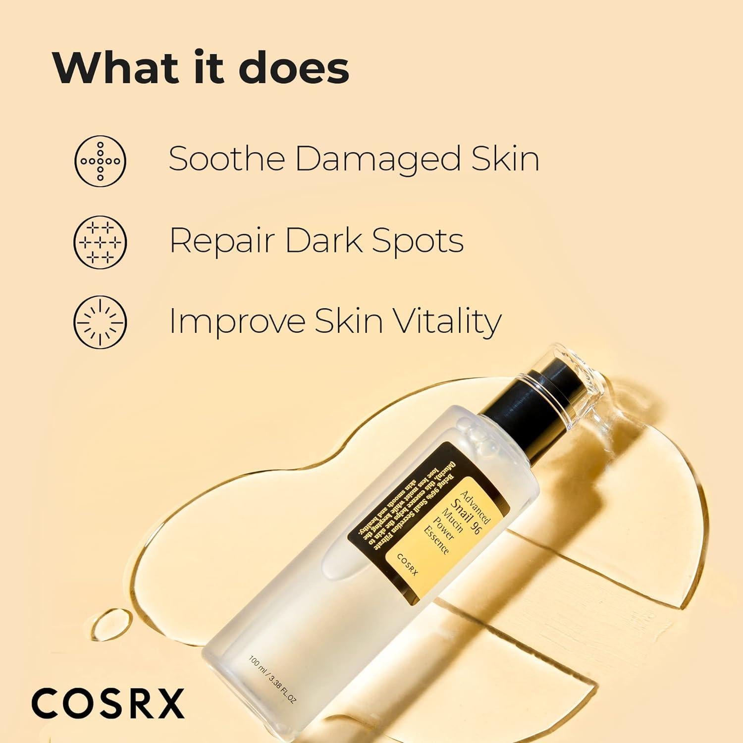Radiance di lusso: Advanced Snail 96 Mucin Power Essence (100 ml) | COSRX