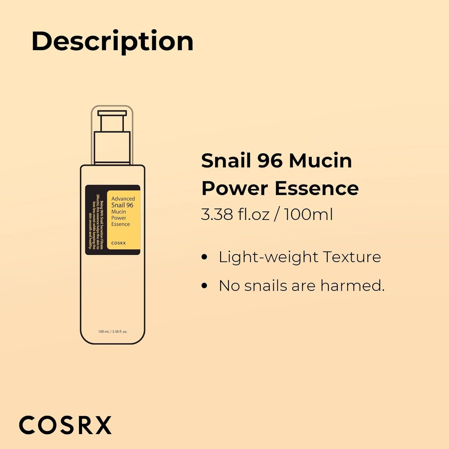 Radiance di lusso: Advanced Snail 96 Mucin Power Essence (100 ml) | COSRX