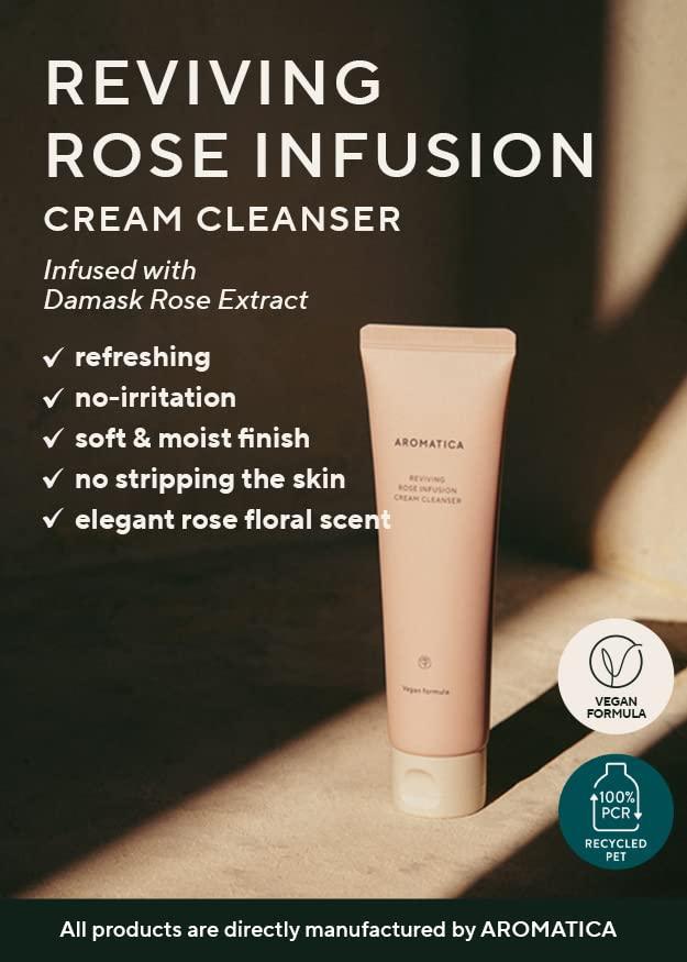 Reviving Rose Infusion Cream Cleanser 145g | Aromatica