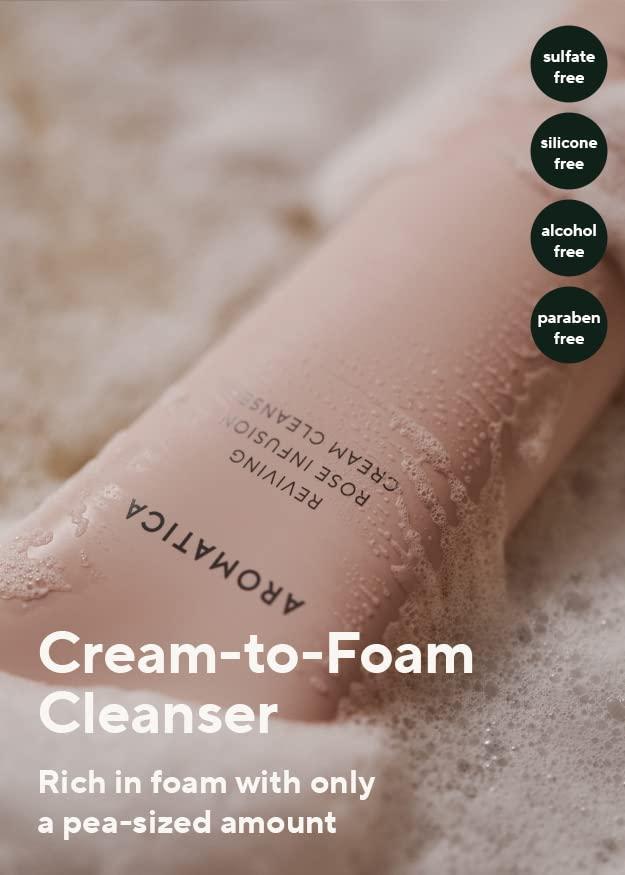 Reviving Rose Infusion Cream Cleanser 145g | Aromatica