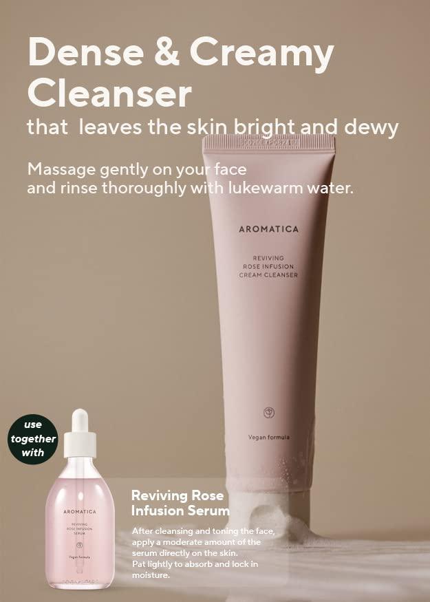 Reviving Rose Infusion Cream Cleanser 145g | Aromatica