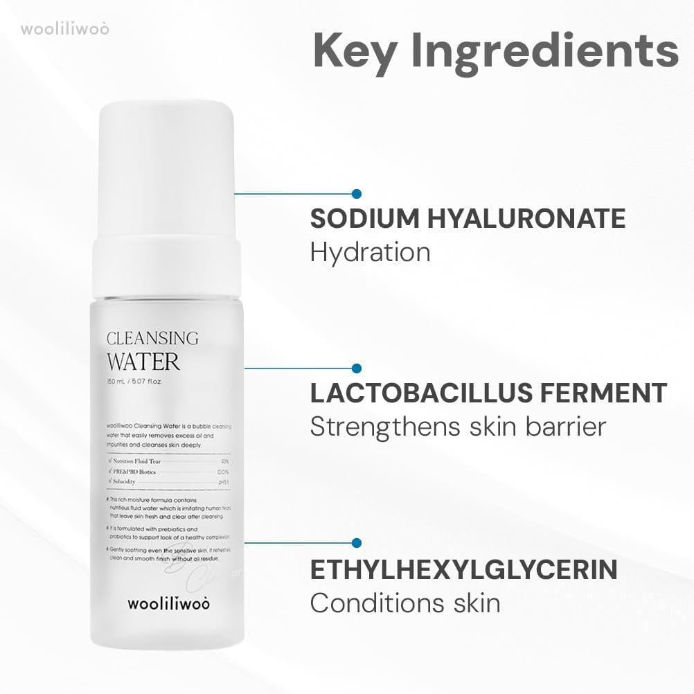 Acqua detergente Luxe Biome per pelli sensibili (150 ml) | wooliliwoo