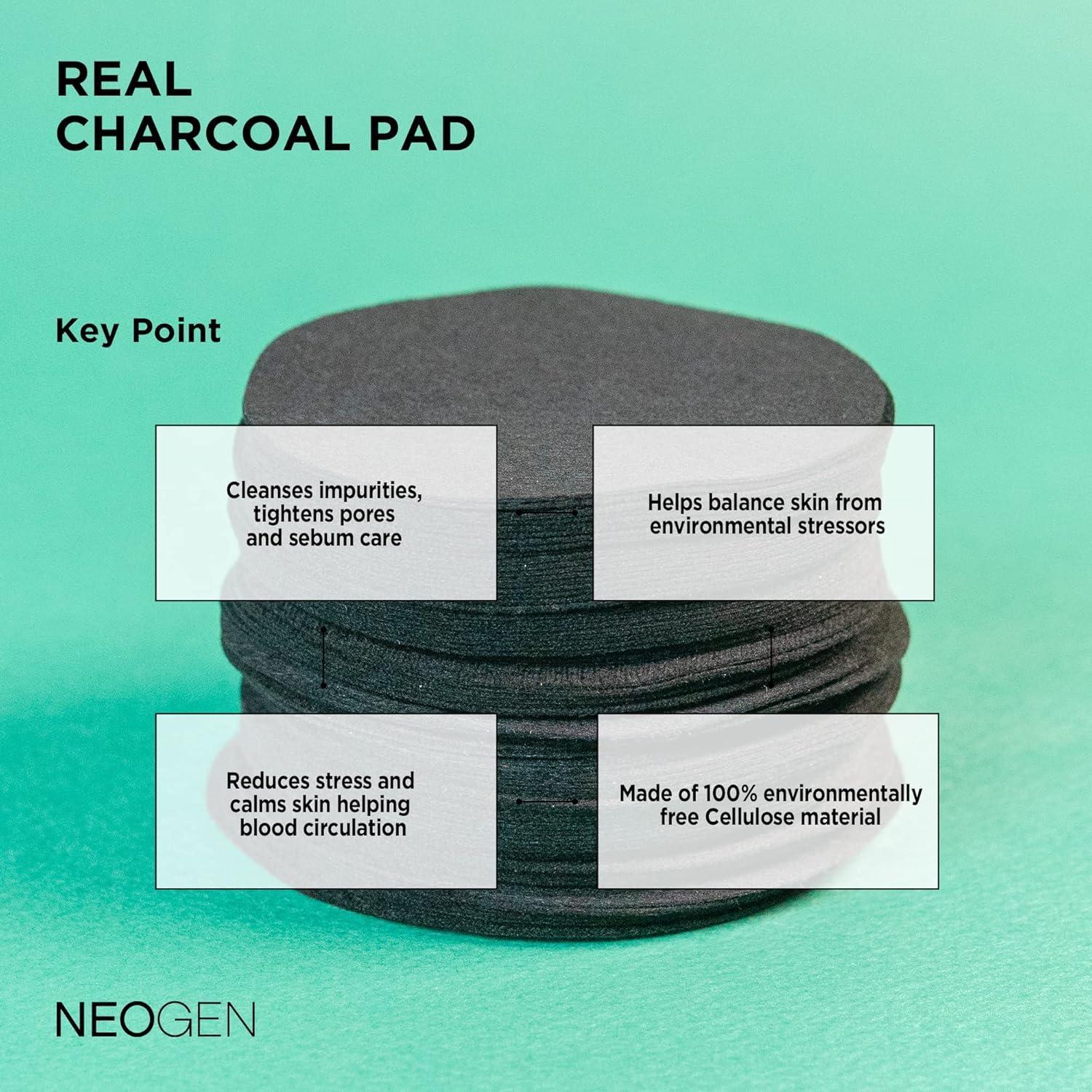Dermalogy Real Charcoal Pad 150ml (60 Pads) | NEOGEN