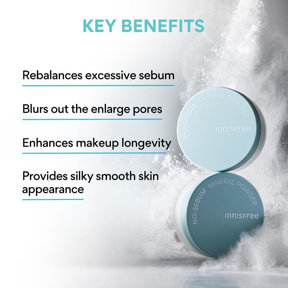 Silky No-Sebum Mineral Powder for Radiant Skin (5g) | innisfree