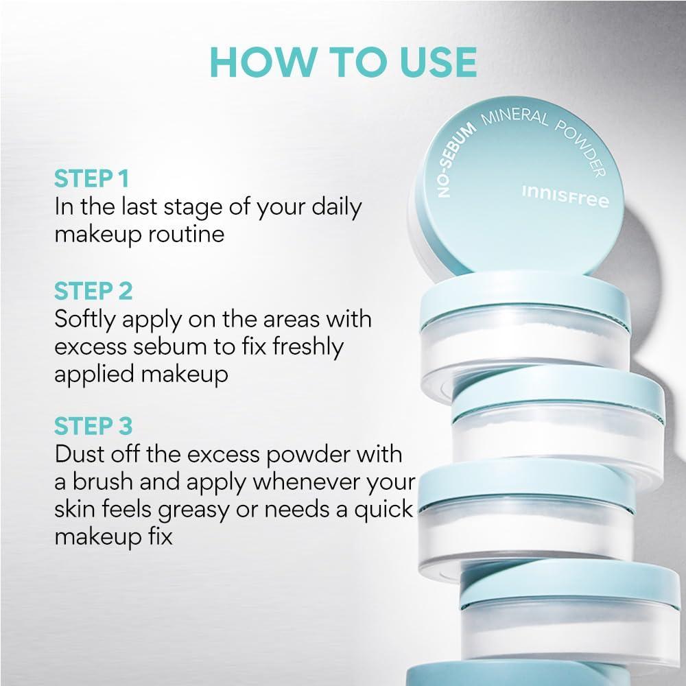 Silky No-Sebum Mineral Powder for Radiant Skin (5g) | innisfree