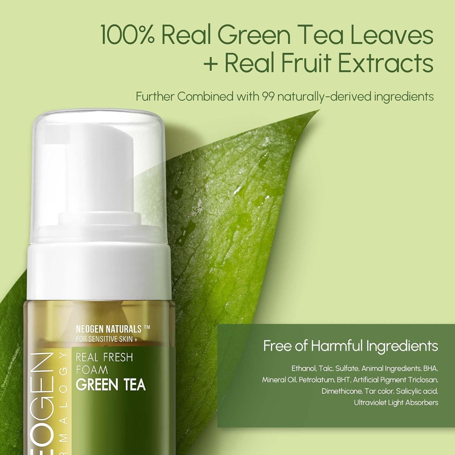 Dermalogy Real Fresh Foam Cleanser Green Tea 160g | NEOGEN
