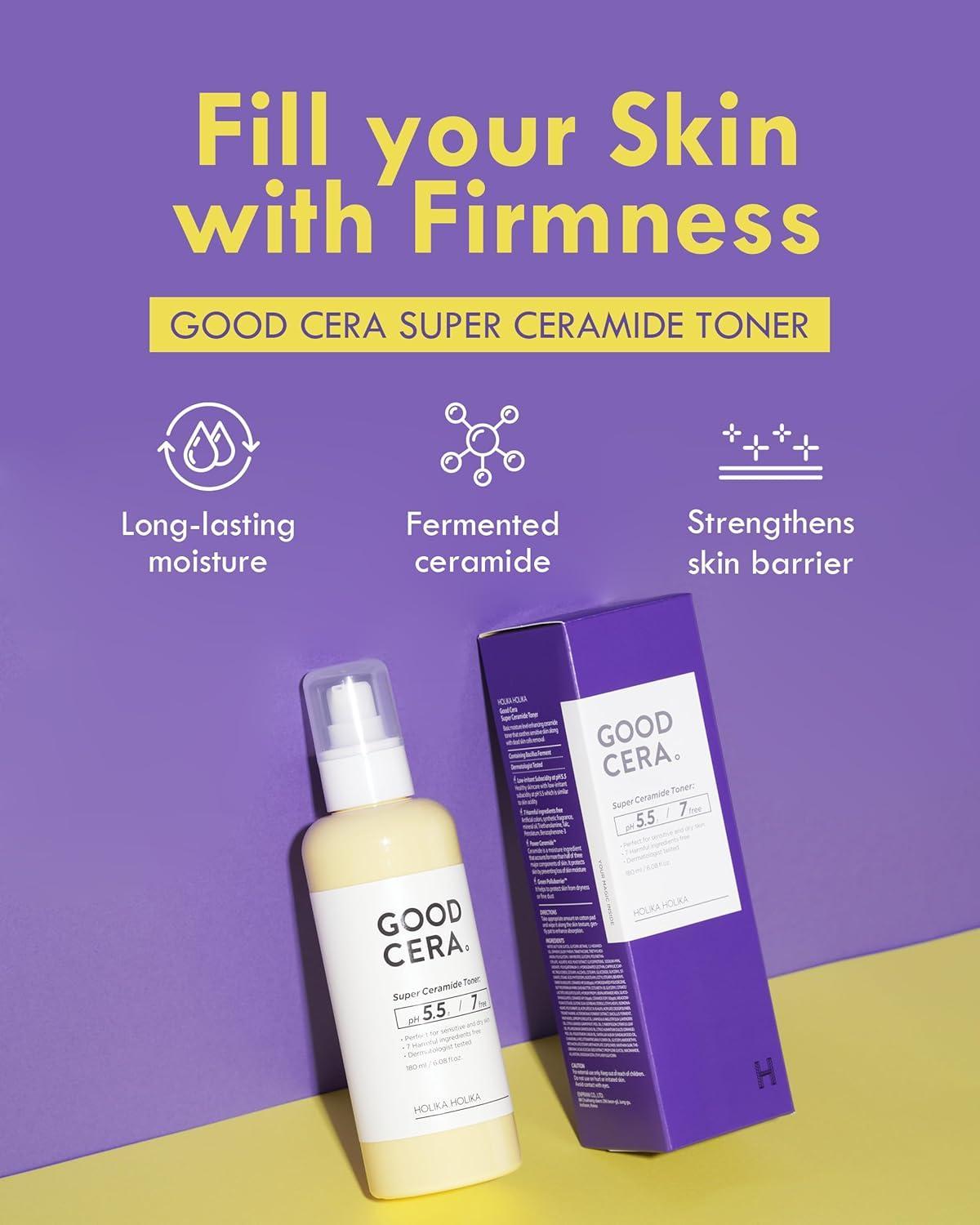 Migliora il tuo rituale di cura della pelle con Good Cera Super Ceramide Toner (180 ml) | HOLIKA HOLIKA
