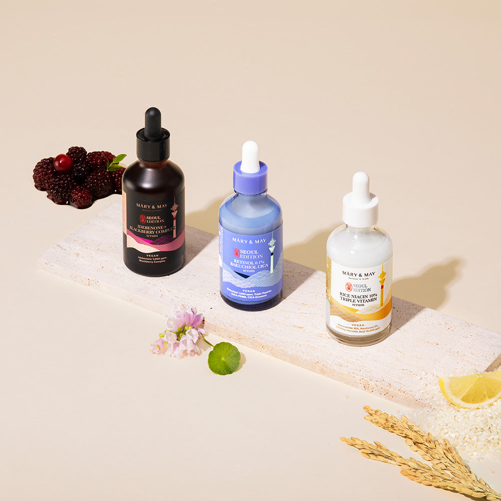 Discover the exquisite Mary&May Idebenone + Blackberry Complex Serum, a luxurious South Korean formulation that elevates your skincare routine with unparalleled craftsmanship and potent antioxidants.