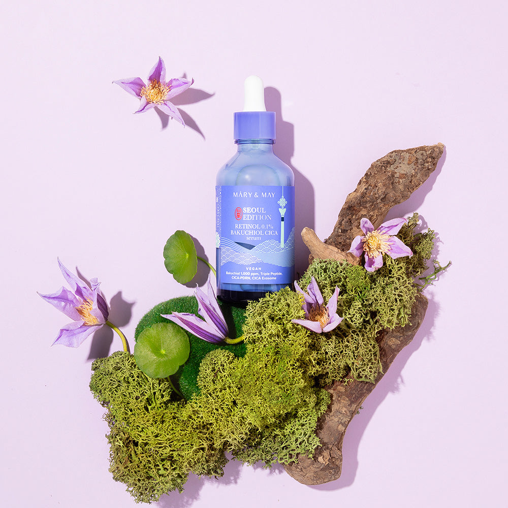 Discover the exquisite Mary&May Retinol 0.1% Bakuchiol Cica Serum, a South Korean formulation that elevates skincare with luxurious craftsmanship for timeless beauty.