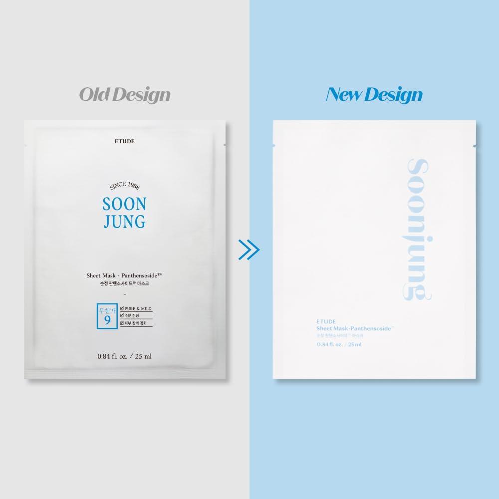 Indulge Your Skin: SoonJung Panthensoside Soothing Sheet Mask (10ea) | Etude House