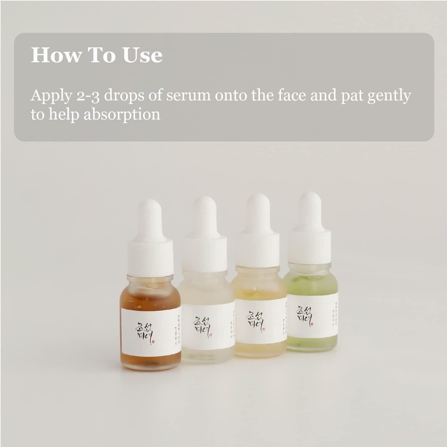 Prodotti essenziali per una pelle radiosa: kit di scoperta del siero Hanbang per tutti i tipi di pelle (10 ml x 4 pezzi) | Beauty of Joseon