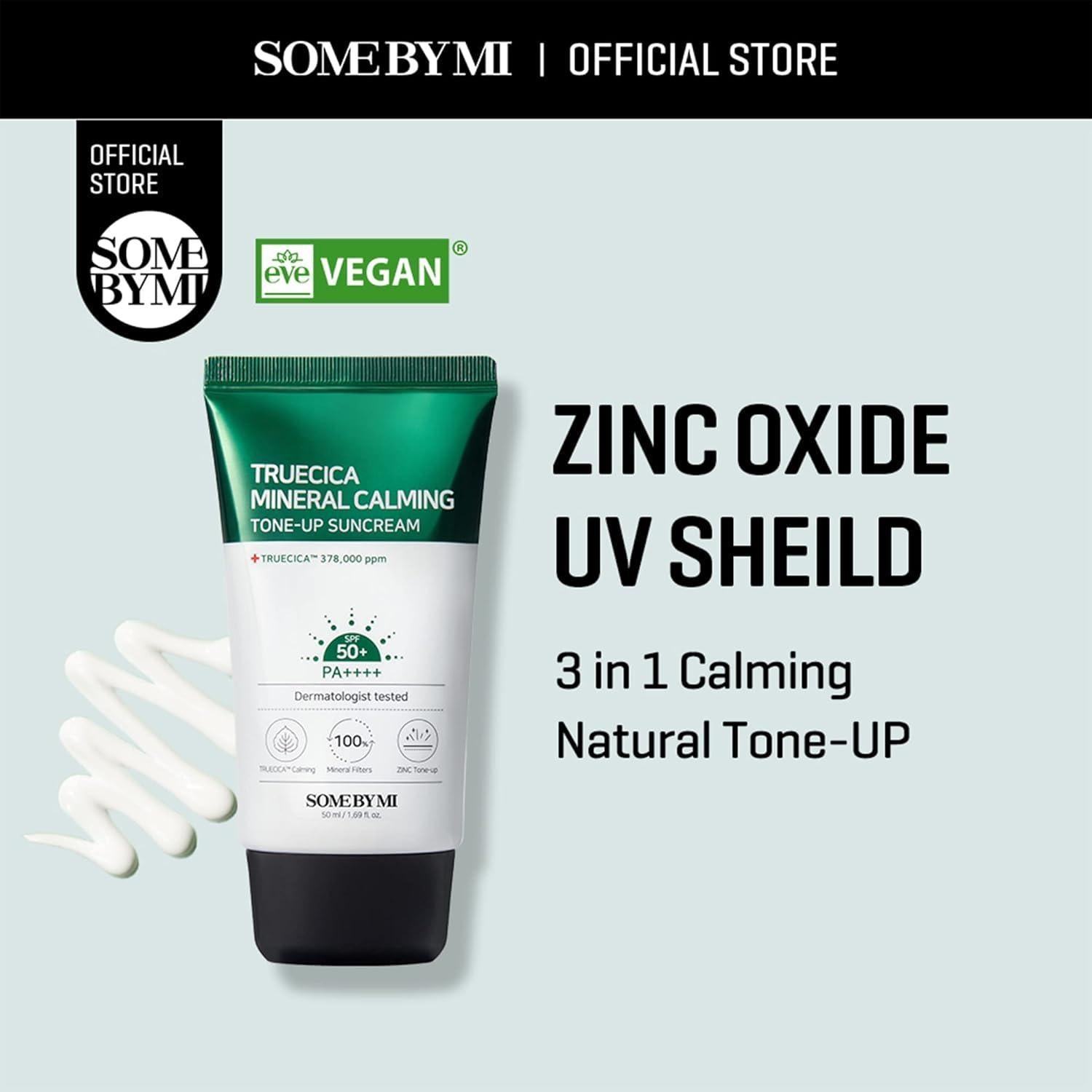 Truecica Mineral Calming Tone-Up Suncream 50ml | SOME BY MI