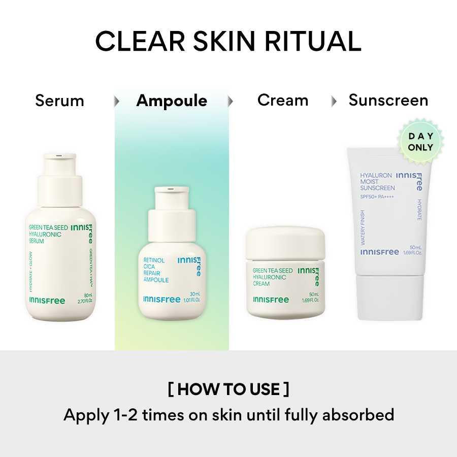 Revitalising Pure Retinol Cica Repair Ampoule (30ml) | innisfree