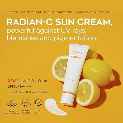 Crème solaire protectrice éclat SPF 50+ pour une peau éclatante (50 ml) | LANEIGE