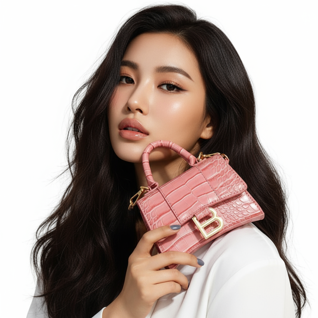 Elegante borsa a tracolla quadrata piccola con motivo coccodrillo nero | ULZZANG BELLA