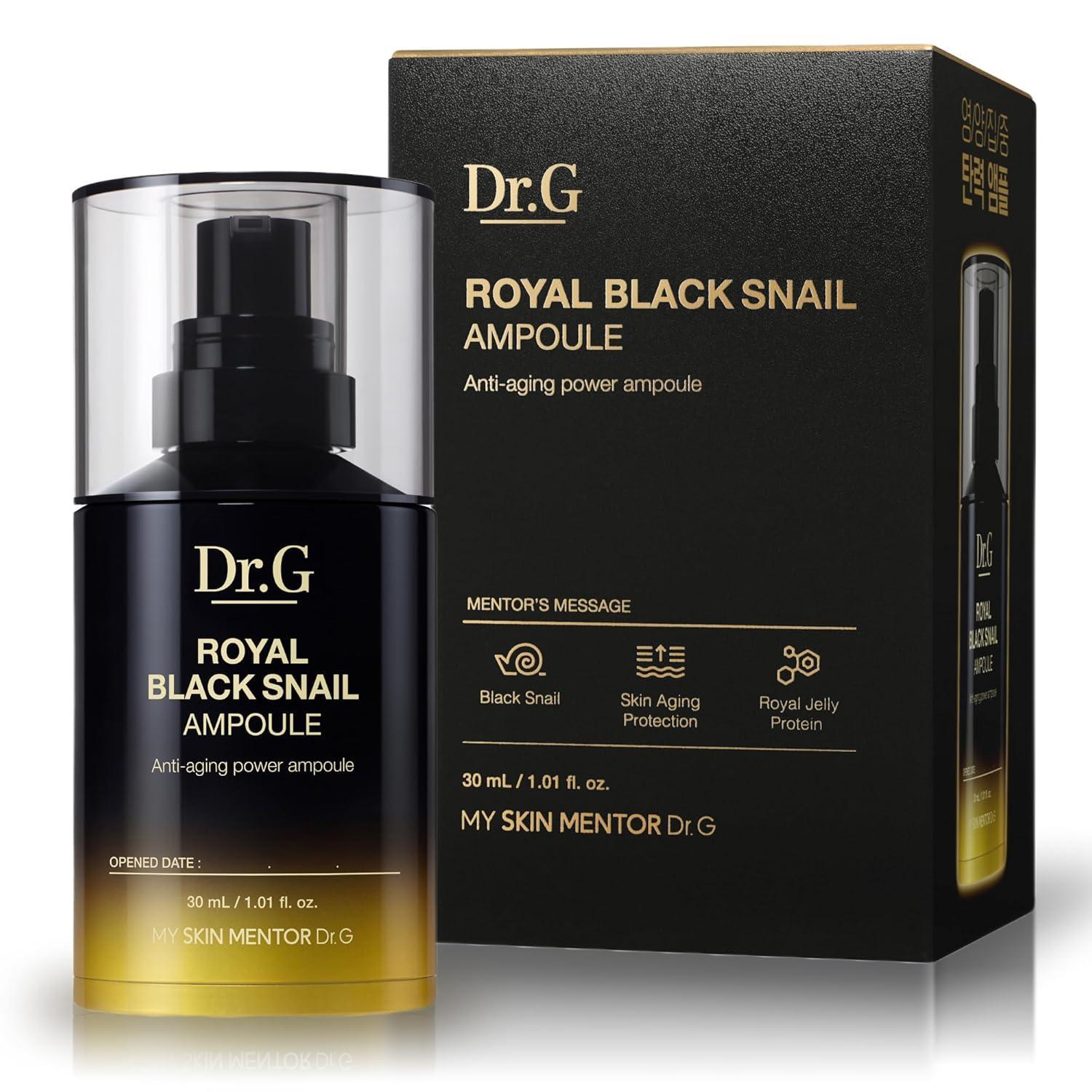 Ampoule luxueuse à l'escargot noir royal pour une peau éclatante de vitalité (30 ml) | Dr.G
