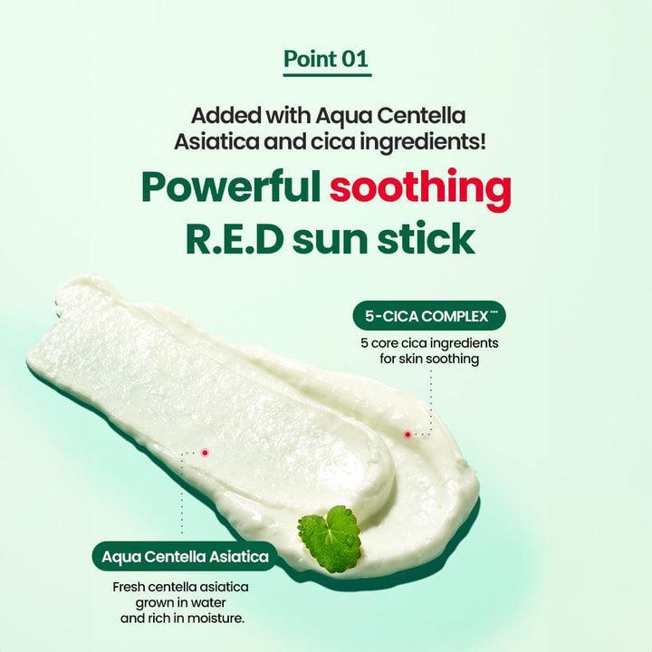 Revitalising Red Blemish Soothing Up Sun Stick for Sensitive Skin (21g) | Dr.G