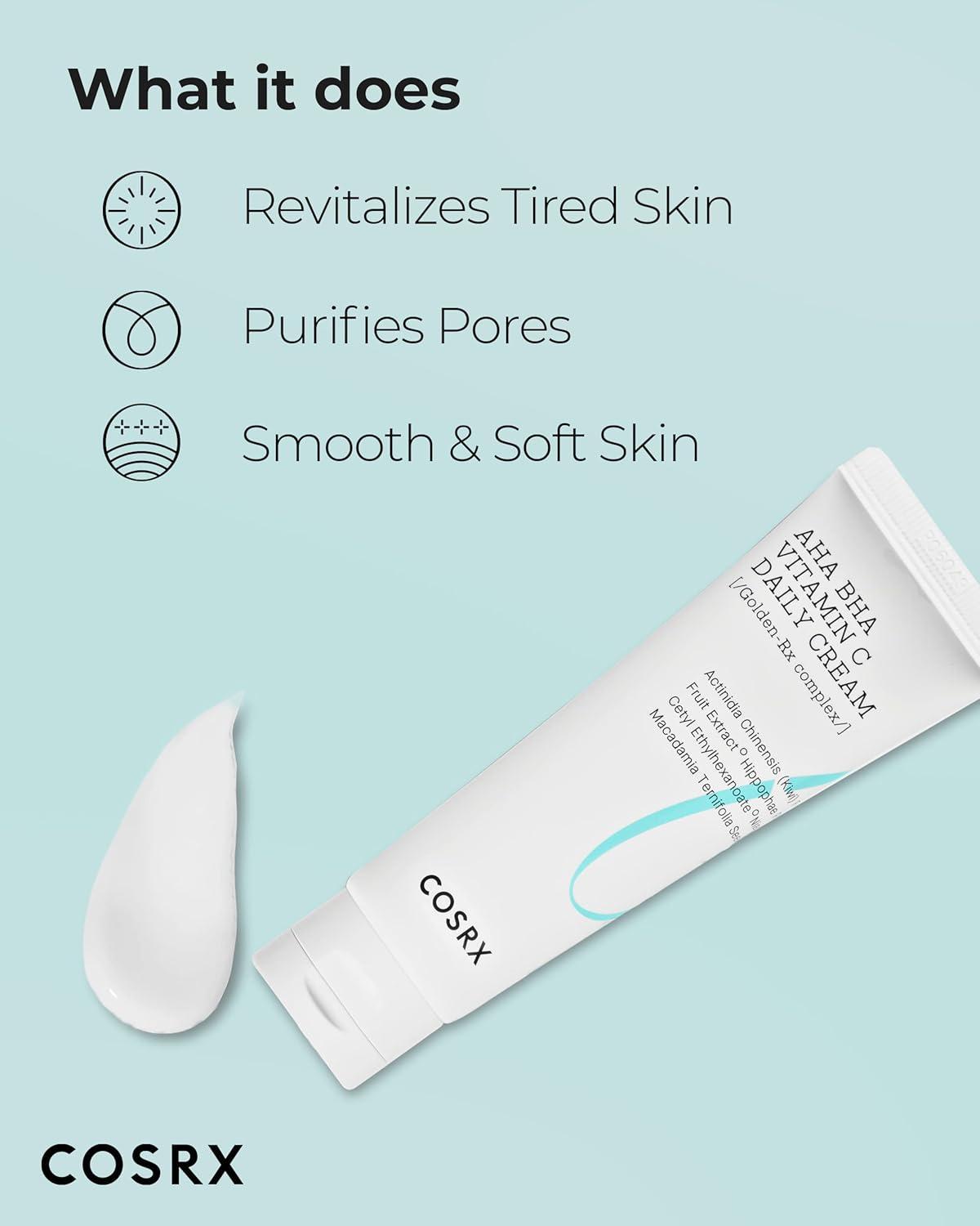 Illumina la tua pelle: crema quotidiana rinfrescante AHA BHA alla vitamina C (50 ml) | COSRX