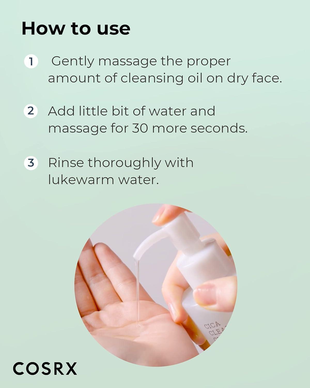 Revitalising Pure Fit Cica Clear Cleansing Oil for a Luxurious Cleanse (200ml) | COSRX