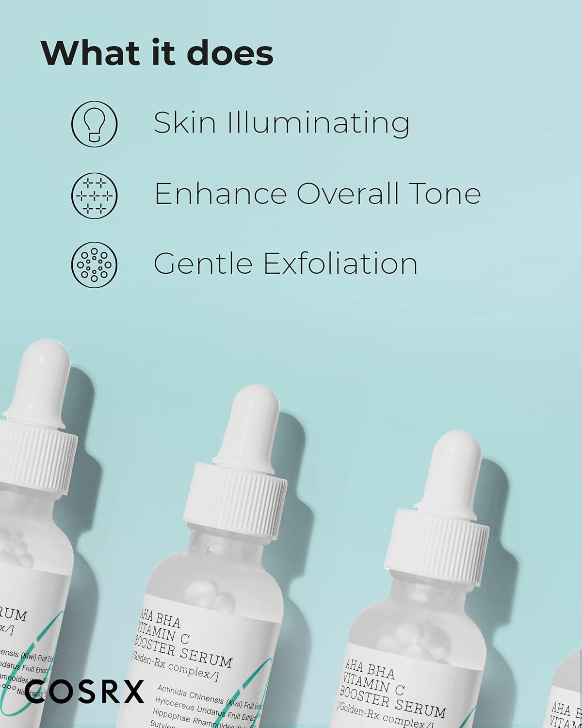 Siero rivitalizzante AHA BHA Vitamina C Booster con estratto di kiwi e frutto del drago (30 ml) | COSRX