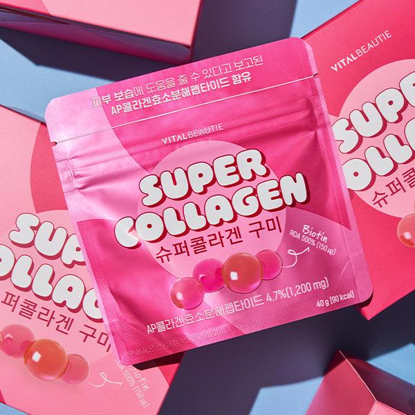 Indulge in Radiance: Super Collagen Gummies for Youthful Skin (40g x 5ea) | Vital Beautie