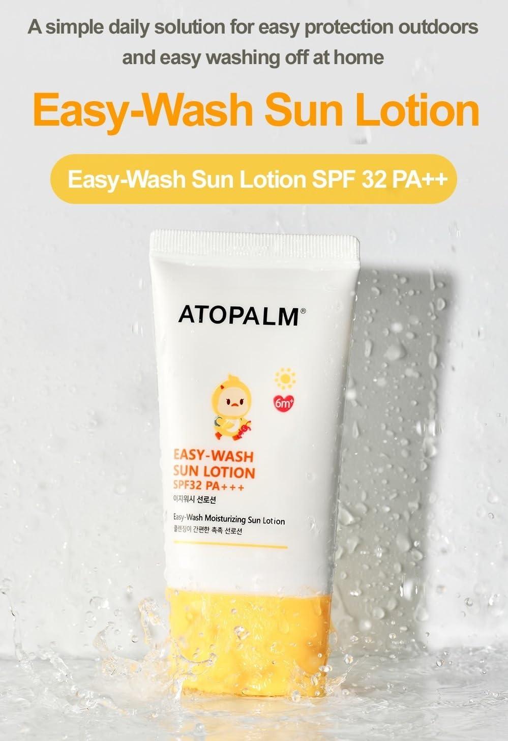 Easy-Wash Sun Lotion SPF32 PA+++ 60ml | Atopalm