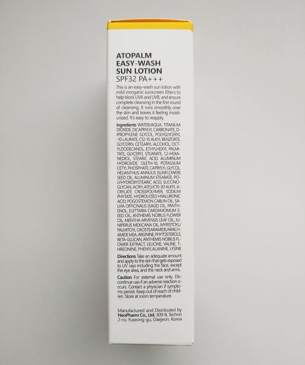 Easy-Wash Sun Lotion SPF32 PA+++ 60ml | Atopalm