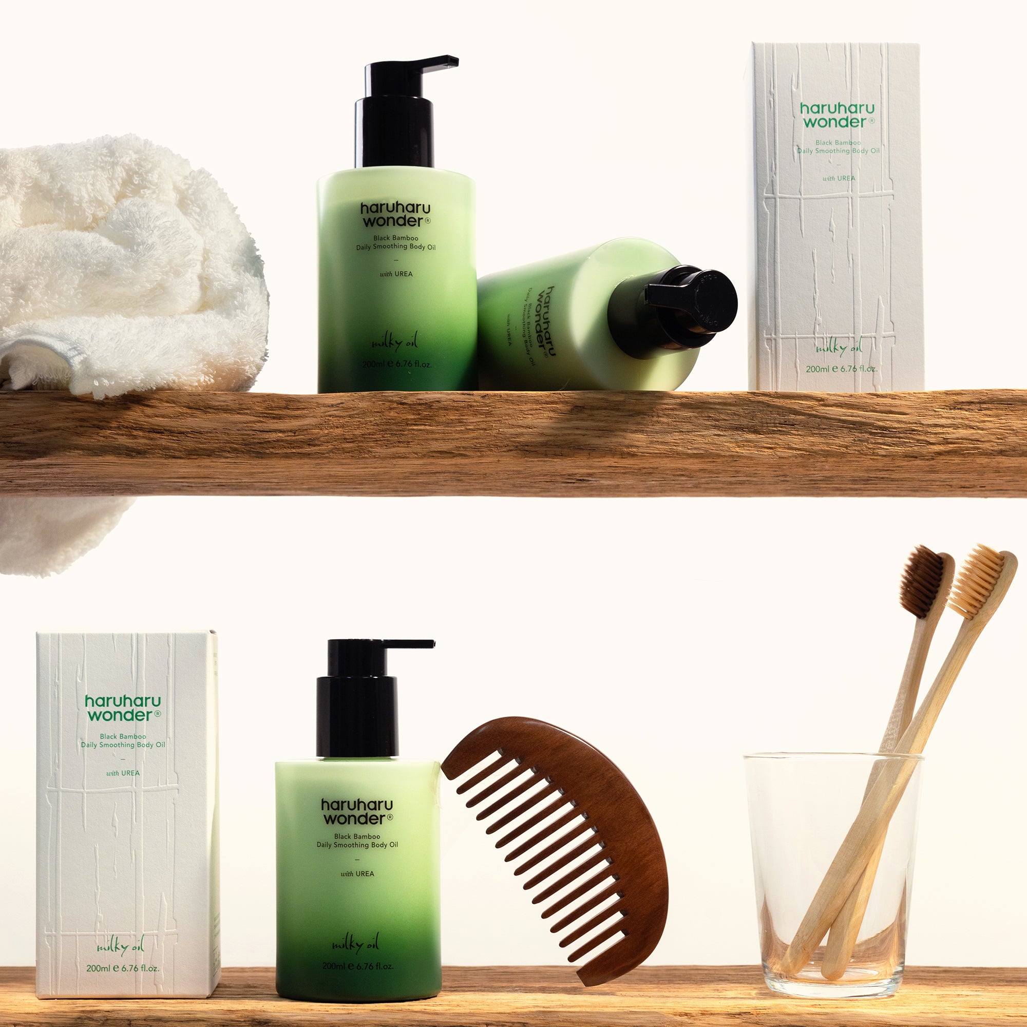 Radiant Silk Body Oil with Bamboo Extract | Haruharu Wonder