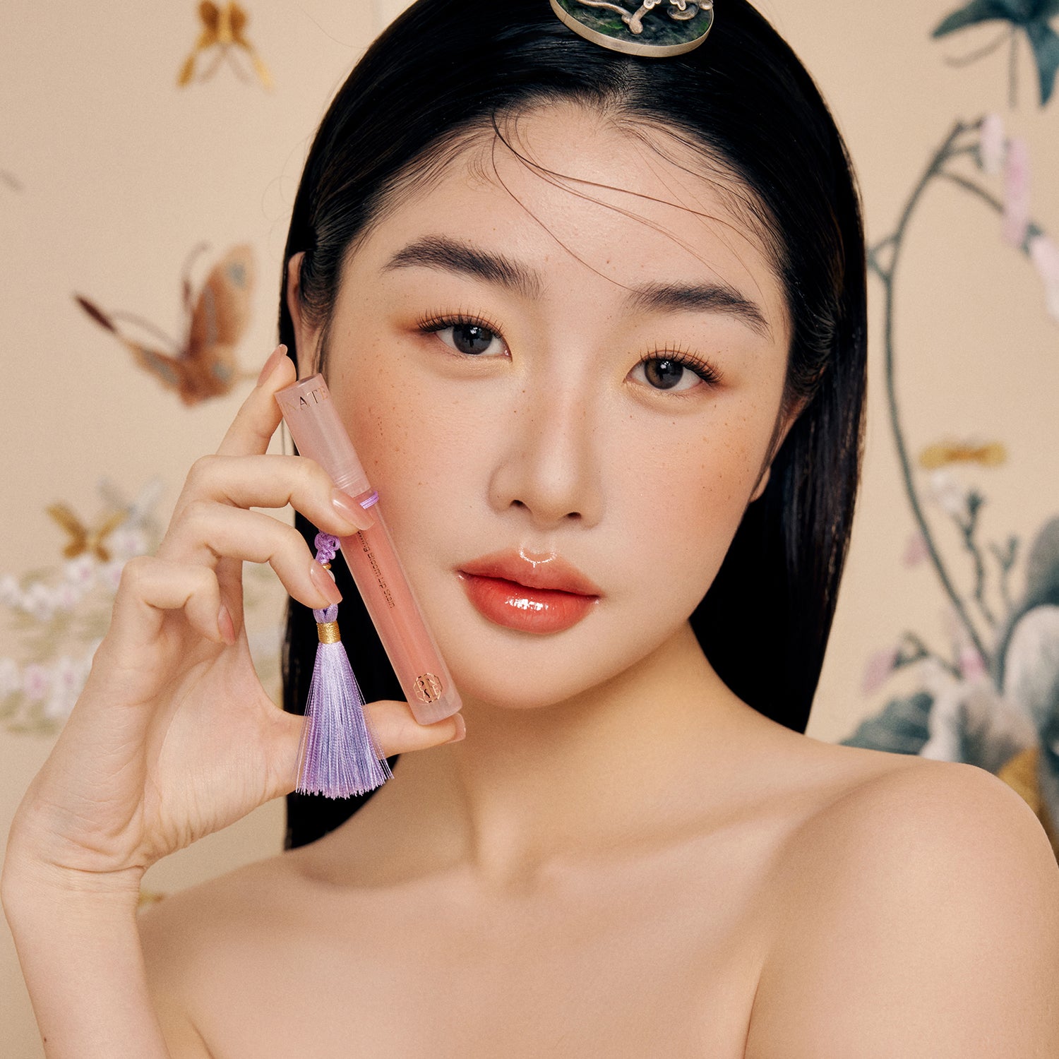 Pinate Glowing Bloom Lip Stain - Hydrating Coral Elegance