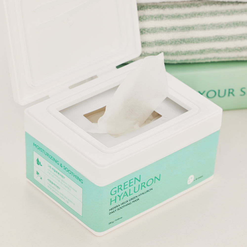 Hedera Helix Green Hyaluron Daily Soothing Mask 30 pcs | Milk Touch