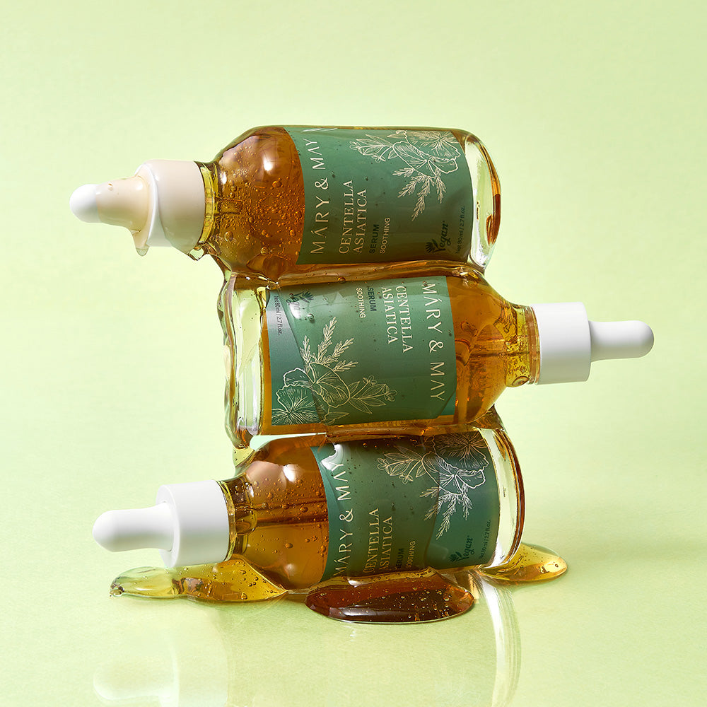 Discover the luxurious Mary&May Centella Asiatica Serum, expertly crafted in South Korea with 95% Centella Extract to elevate your skincare ritual and soothe sensitive skin.