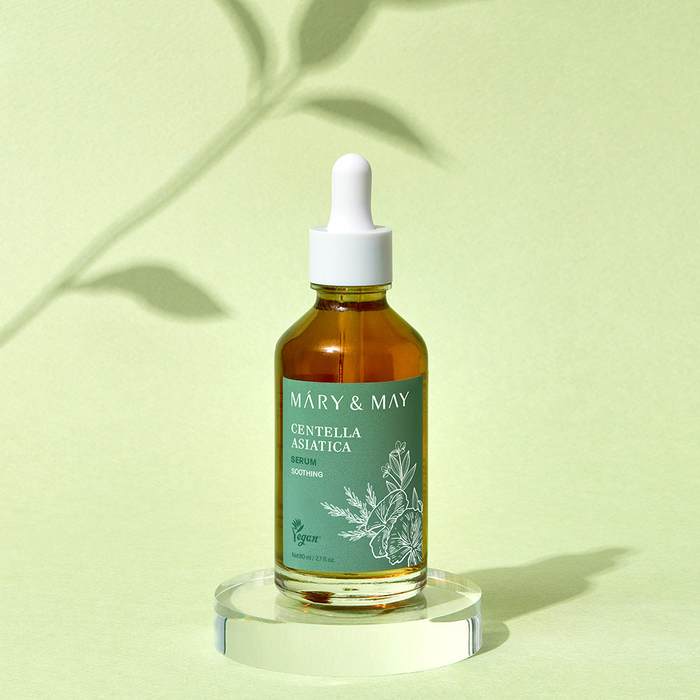 Indulge in the exquisite Mary&May Centella Asiatica Serum, a South Korean formulation crafted for sensitive skin, delivering unparalleled soothing and rejuvenation.