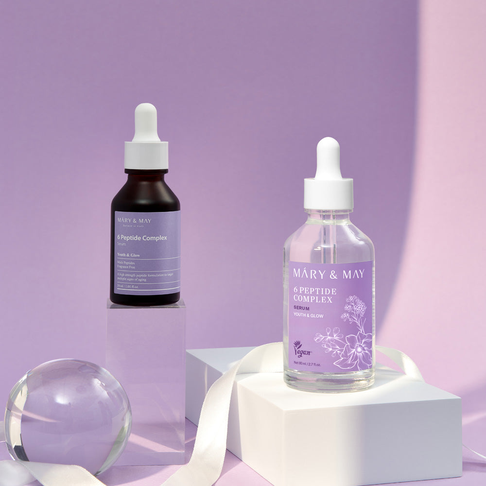 Discover the exquisite Mary&May 6 Peptide Complex Serum, a South Korean masterpiece that rejuvenates skin with luxurious peptides for timeless elegance.