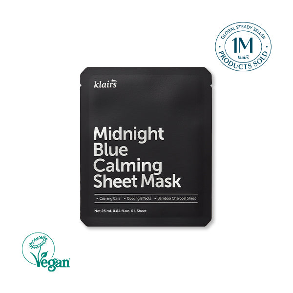 Midnight Blue Calming Sheet Mask for Sensitive Skin (1ea) | Klairs