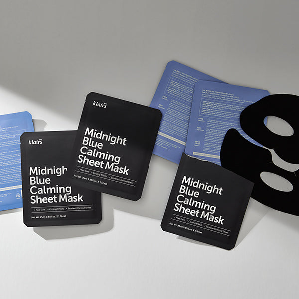 Midnight Blue Calming Sheet Mask for Sensitive Skin (1ea) | Klairs