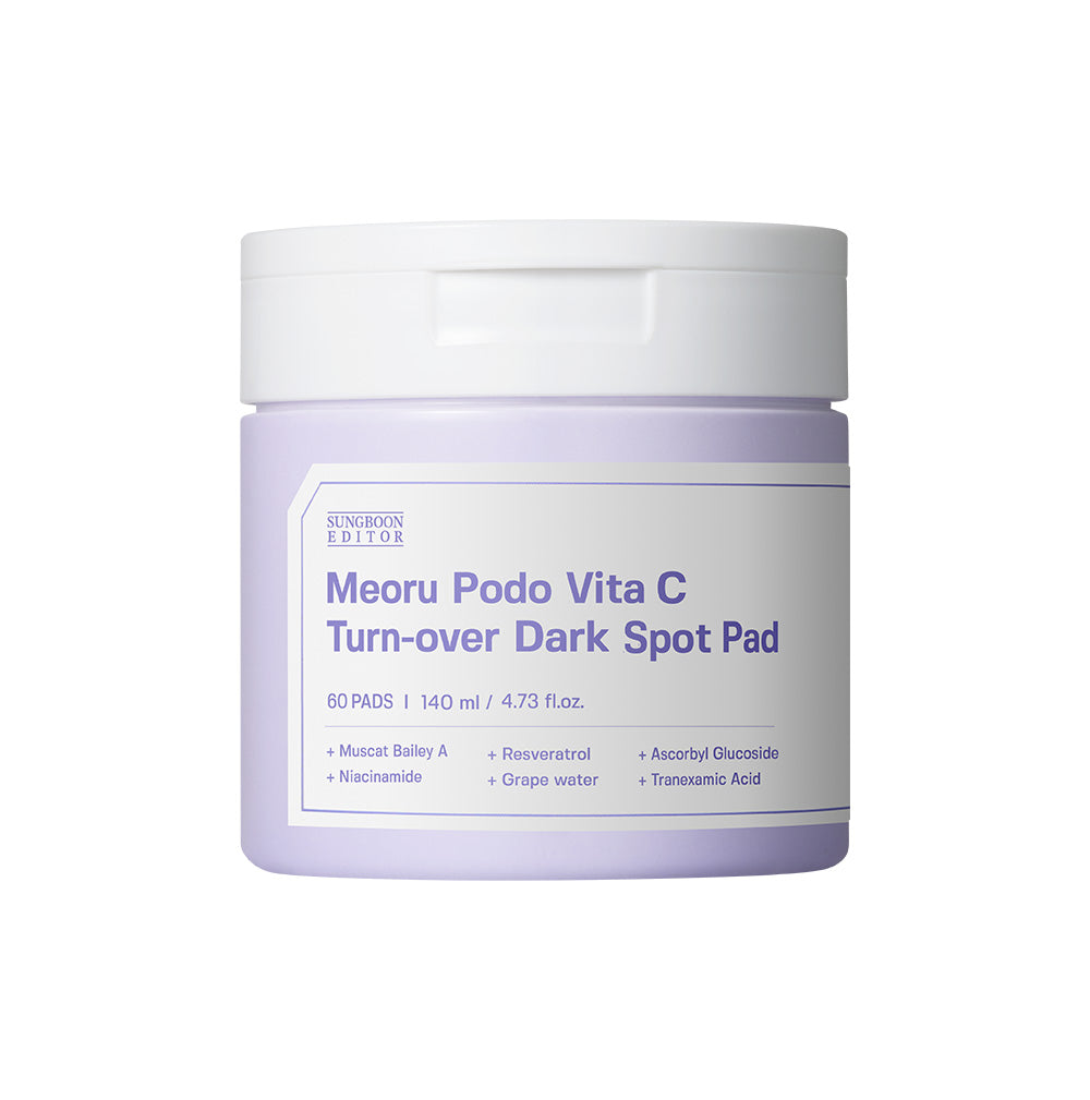 Meoru Podo Vita C Turn-over Dark Spot Pad 60pcs, 140ml | Sungboon Editor