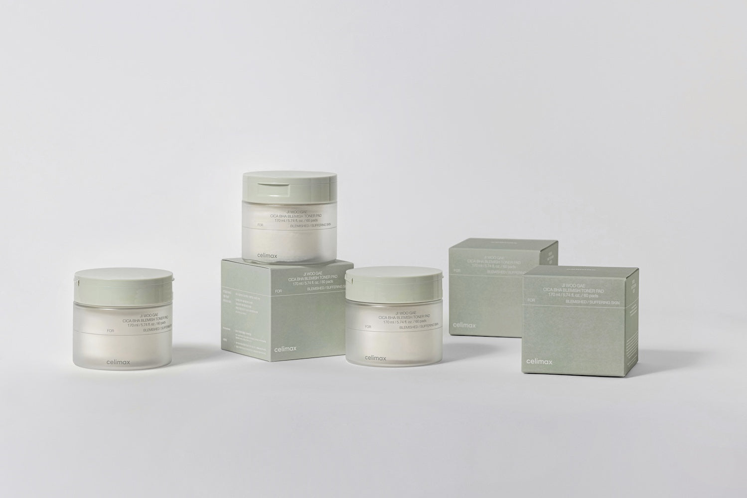 Celimax Ji Woo Gae Cica BHA Blemish Toner Pad for Luminous Glass Skin