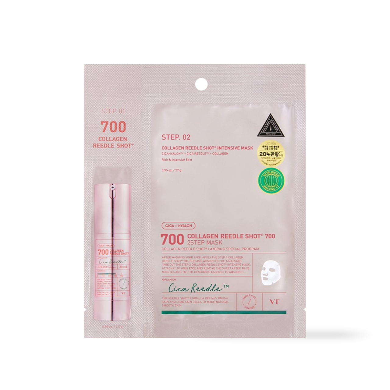 VT Cosmetics Collagen Reedles Shot Mask - Luxurious Hydrogel Treatment