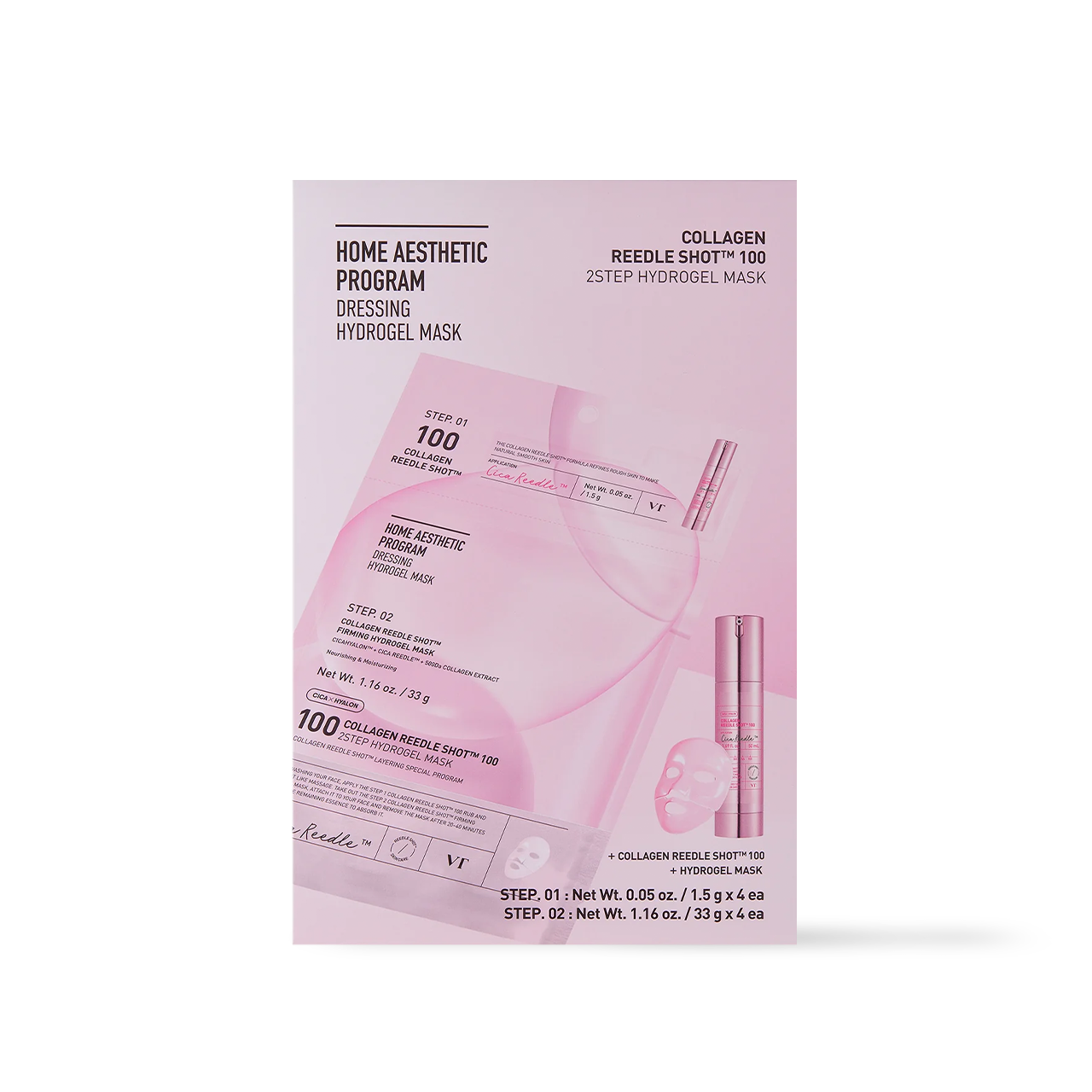 COLLAGEN Reedle Shot 100 2STEP Hydrogel Mask - 2type | VT Cosmetics