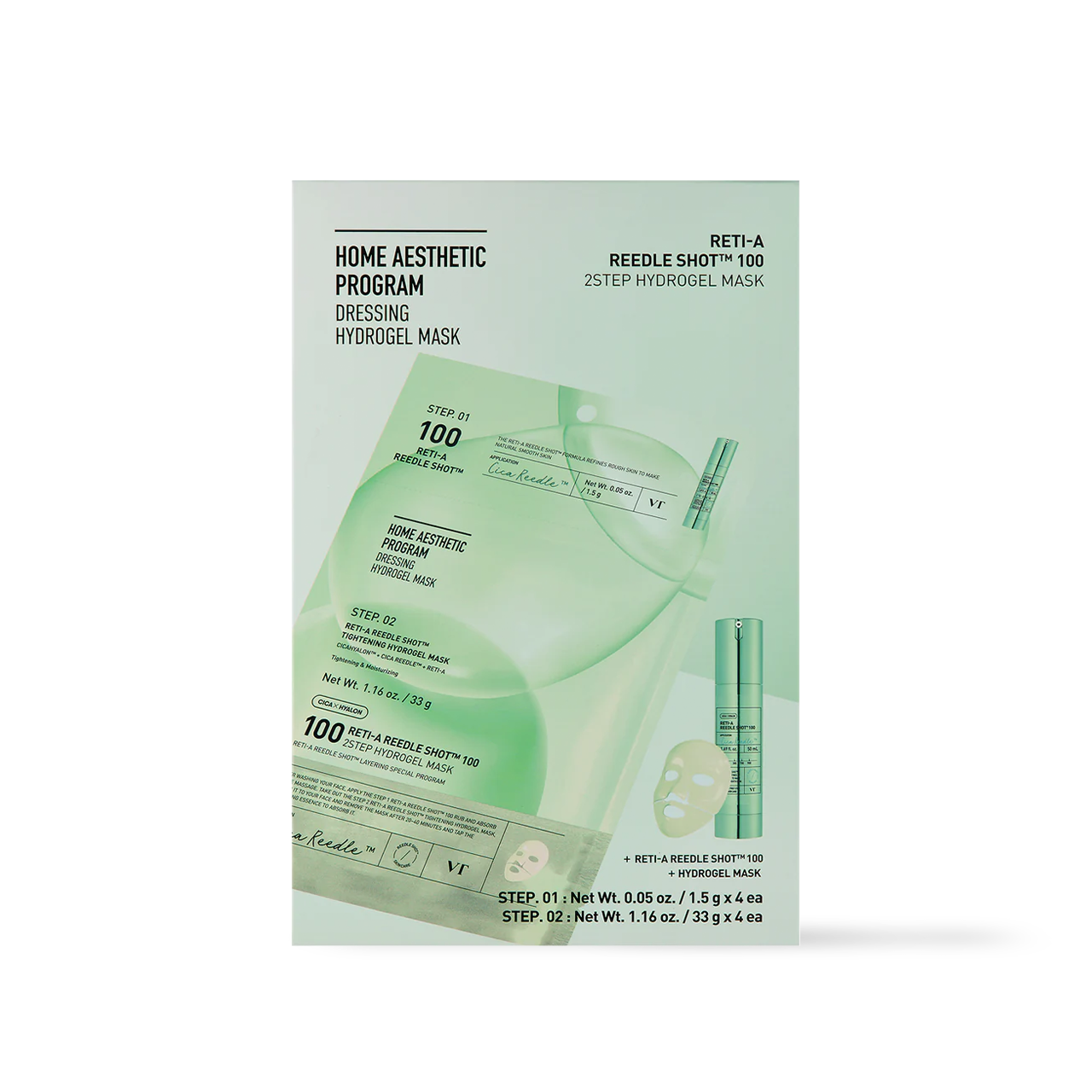 RETI-A Reedle Shot 100 2STEP Hydrogel Mask - 2type | VT Cosmetics