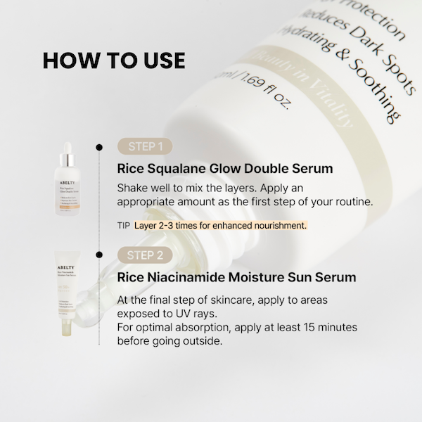 Rice Squalane Moisture Sun Serum 50ml | ABELTY