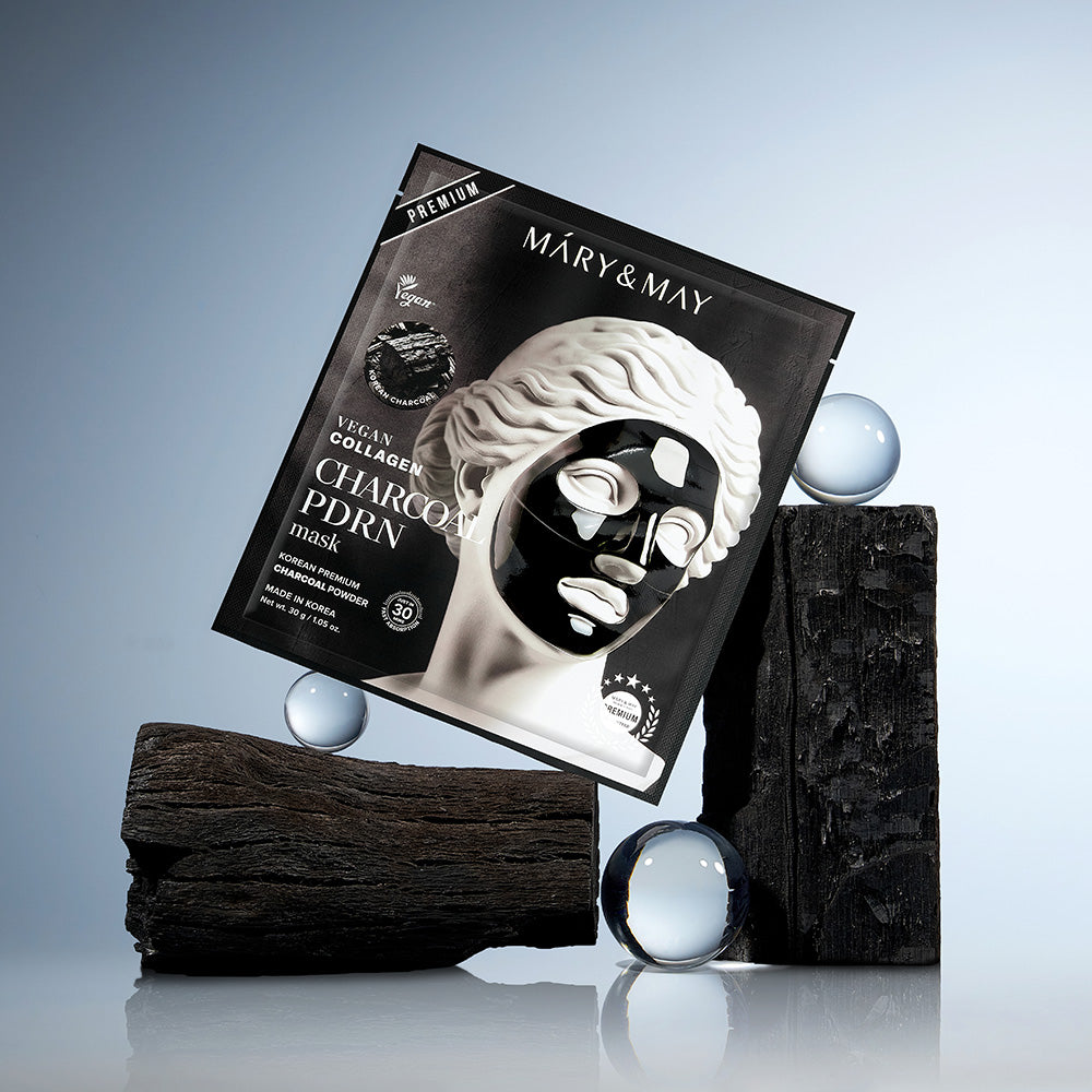 Experience the exquisite craftsmanship of athé's Vegan Collagen Charcoal PDRN Mask, a luxurious South Korean formulation that revitalizes your skin's natural radiance.