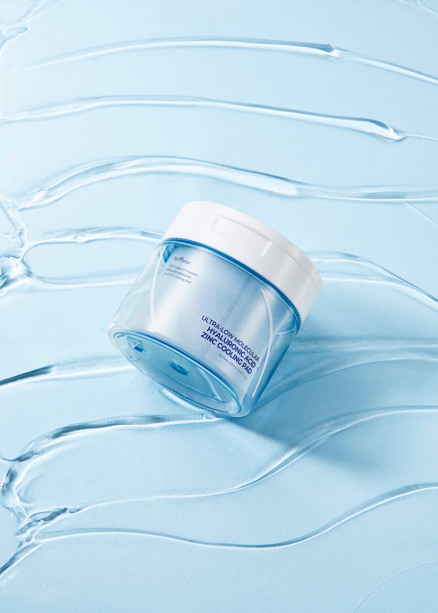 Ultra-Low Molecular Hyaluronic Acid Zinc Cooling Pad 150ml 60ea | ISNTREE