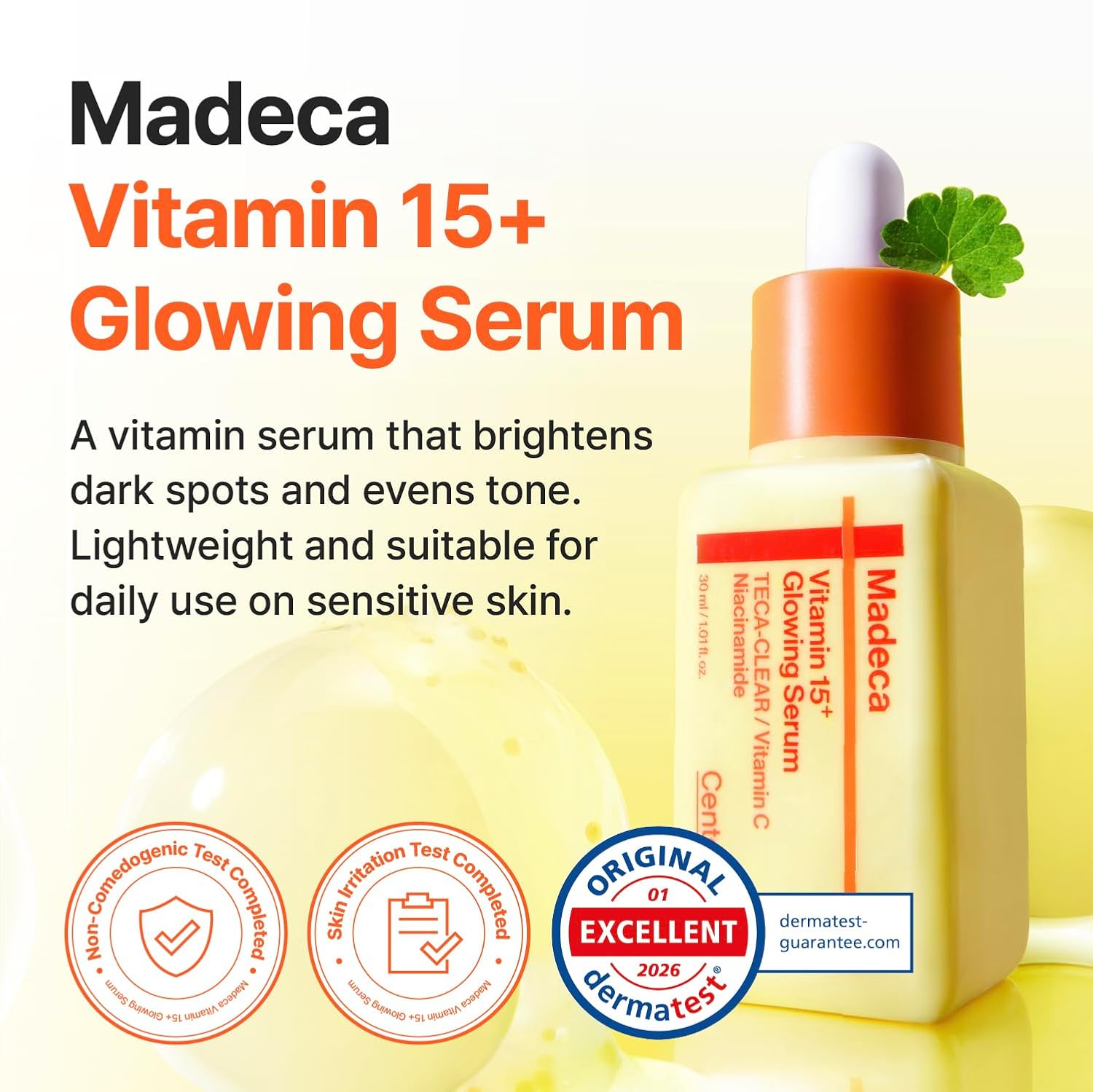 Madeca Vitamin 15+ Glowing Serum 30ml | Centellian24