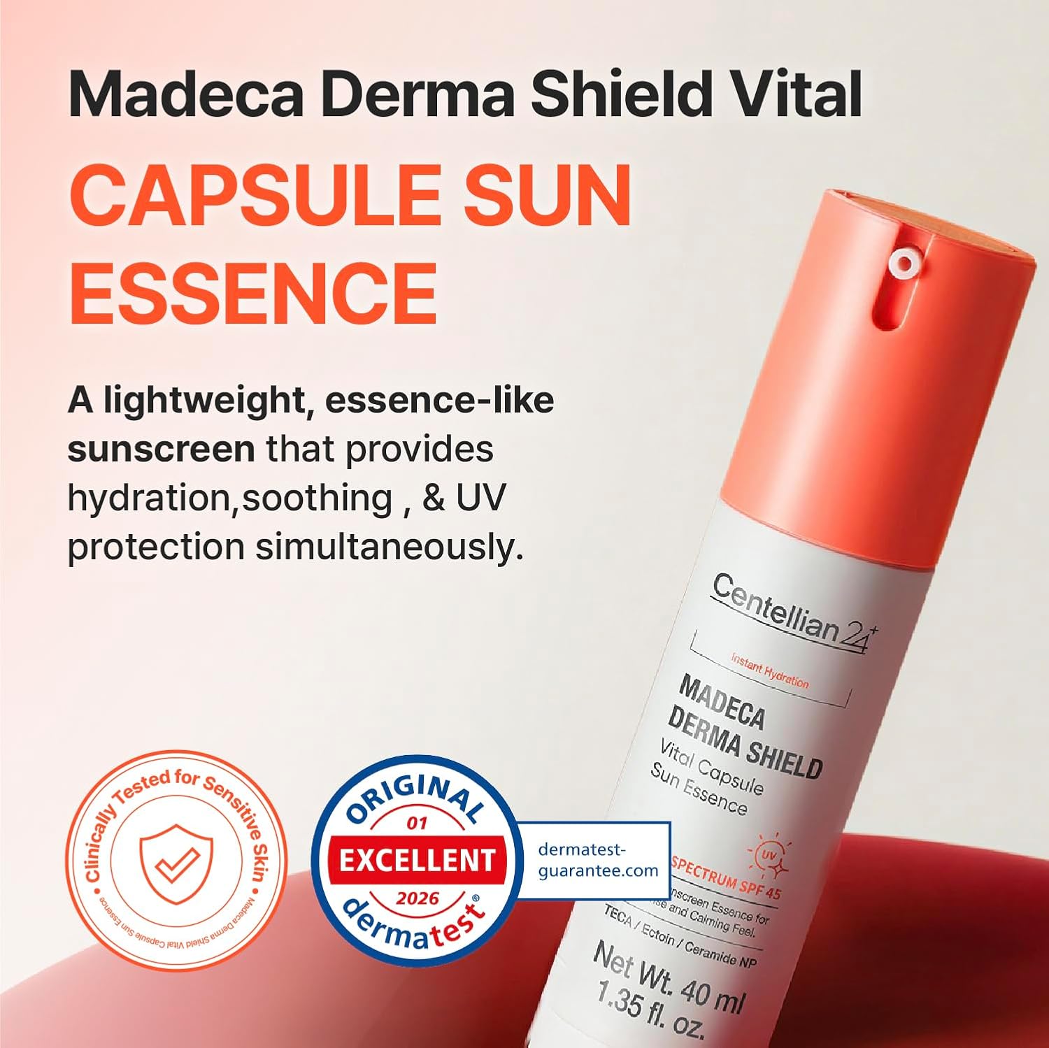 Madeca Derma Shield Vital Capsule Sun Essence (OTC) 40ml | Centellian24