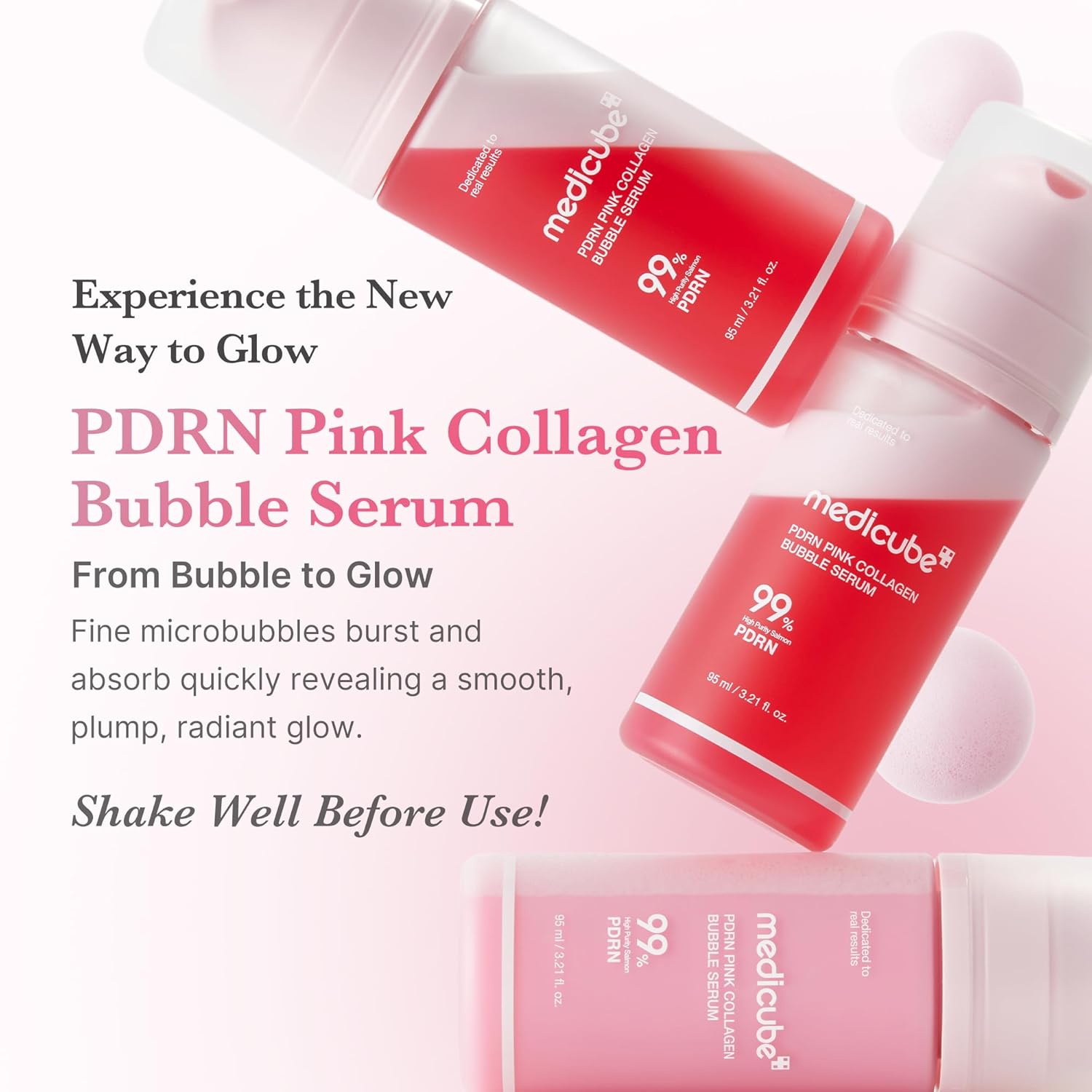 PDRN Pink Collagen Bubble Serum 95ml | MEDICUBE