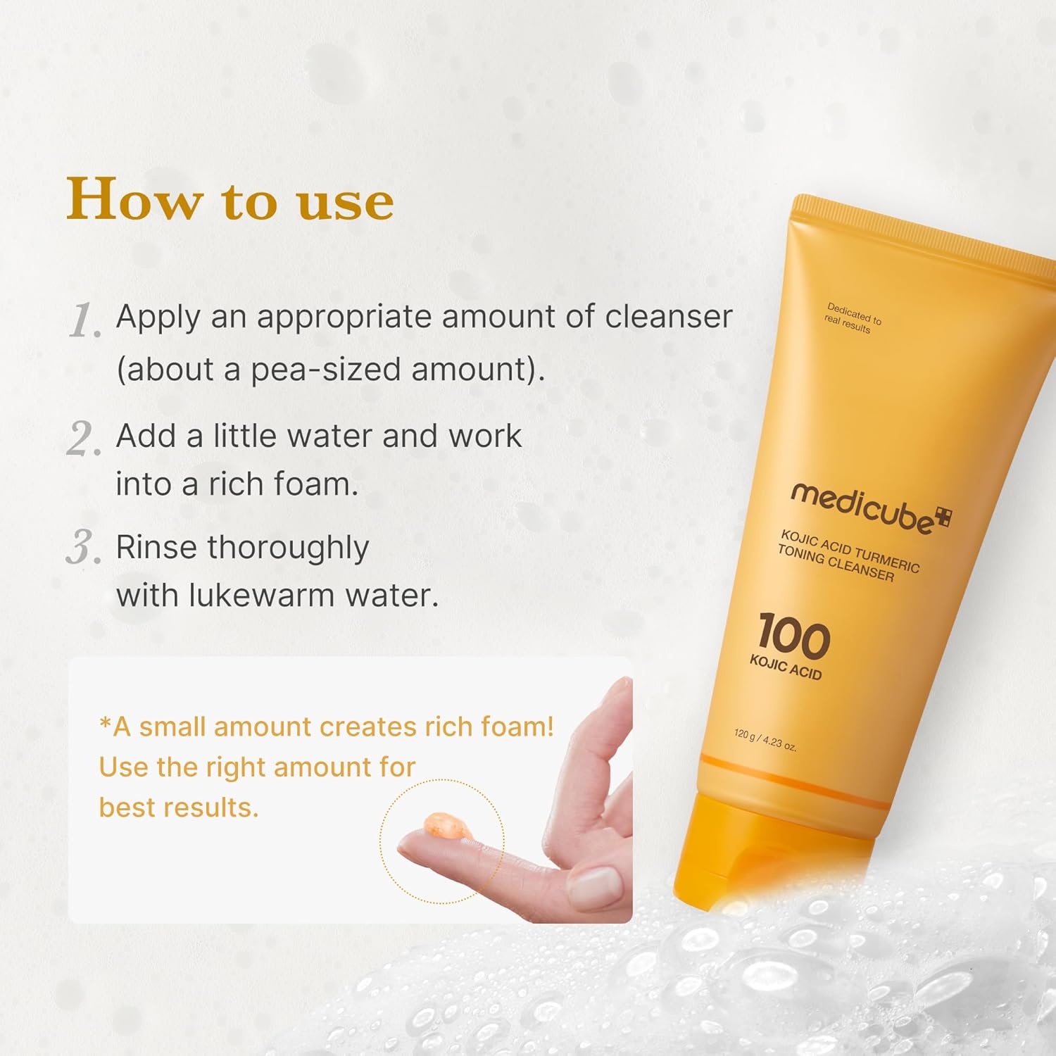 Kojic Acid Turmeric Toning Cleanser 120g | MEDICUBE