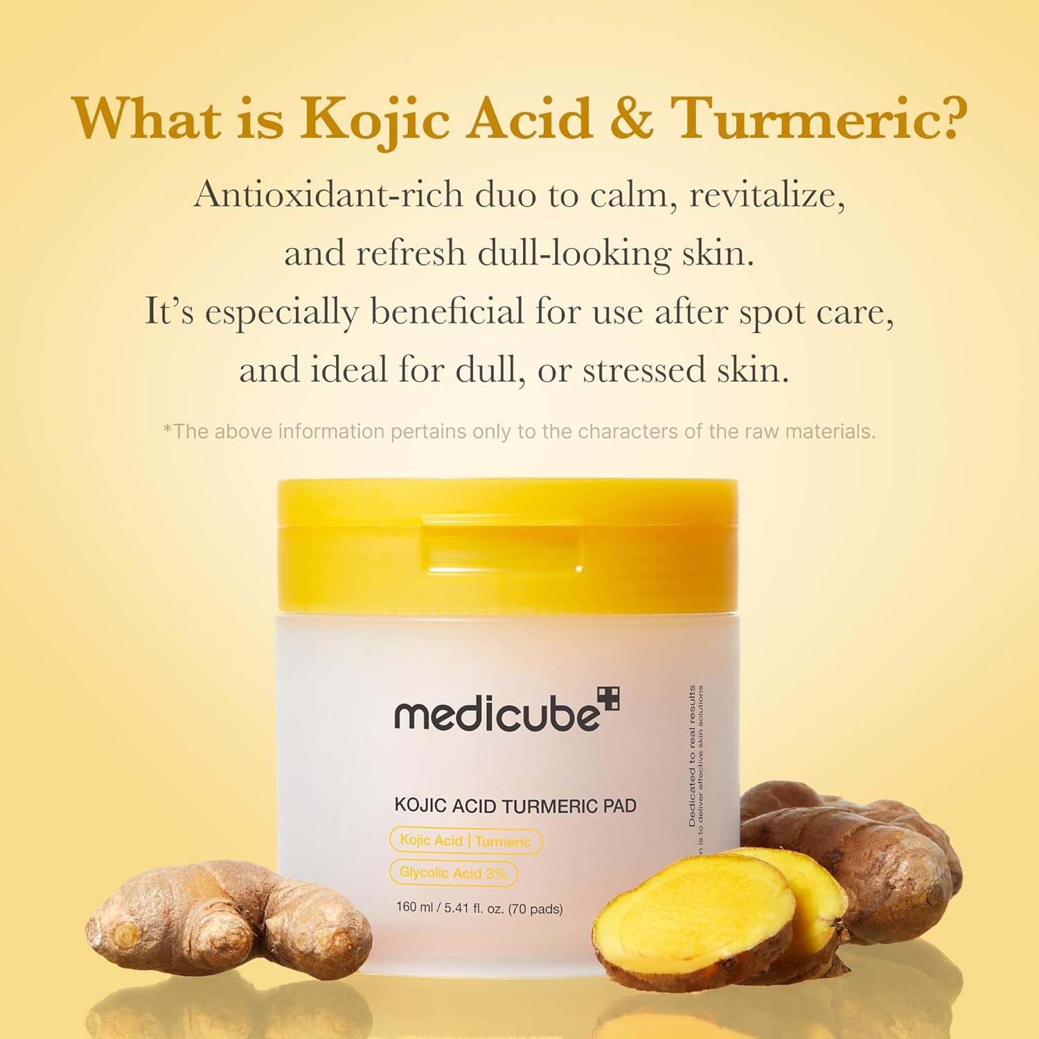 Kojic Acid Tumeric Toner Pad 70pcs | MEDICUBE