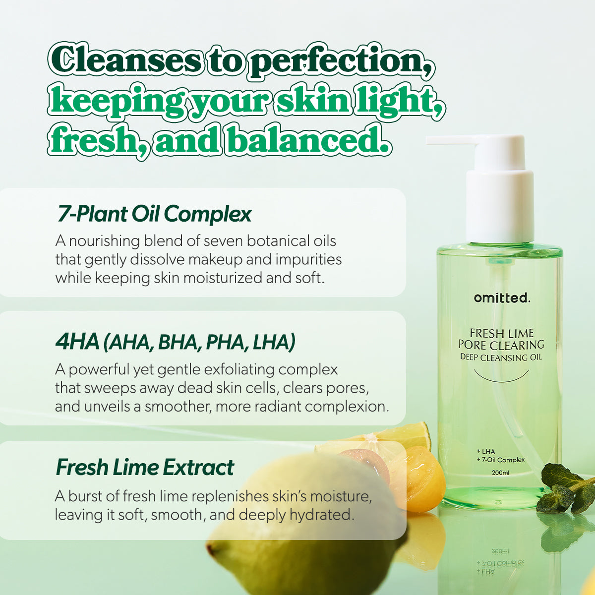 Fresh Lime Pore Clearing Deep Cleansing Oil 200ml | Omitted